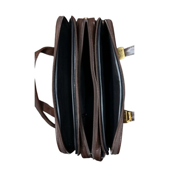 NWT Vintage Gold Coast Collection Dark Brown Leather Medium Shoulder Bag ($320) - Picture 4 of 4